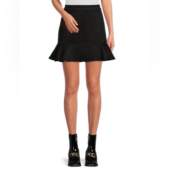 a loves a Dresses & Skirts - NWT $79 a loves a Ruffle Hem Faux Suede Skirt